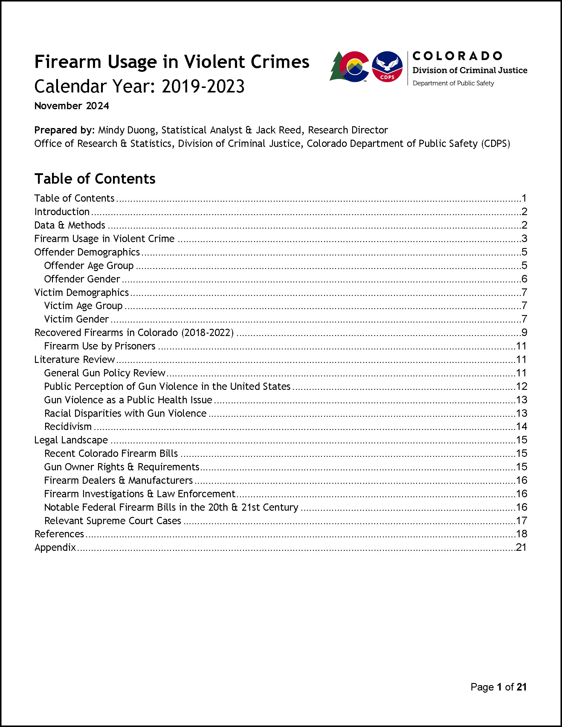 PDF: Firearm Usage in Violent Crimes from January 2019 to December 2023 [November 2024]