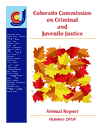 Colorado Commission on Criminal and Juvenile Justice: 2010 Annual Report (October 2010)