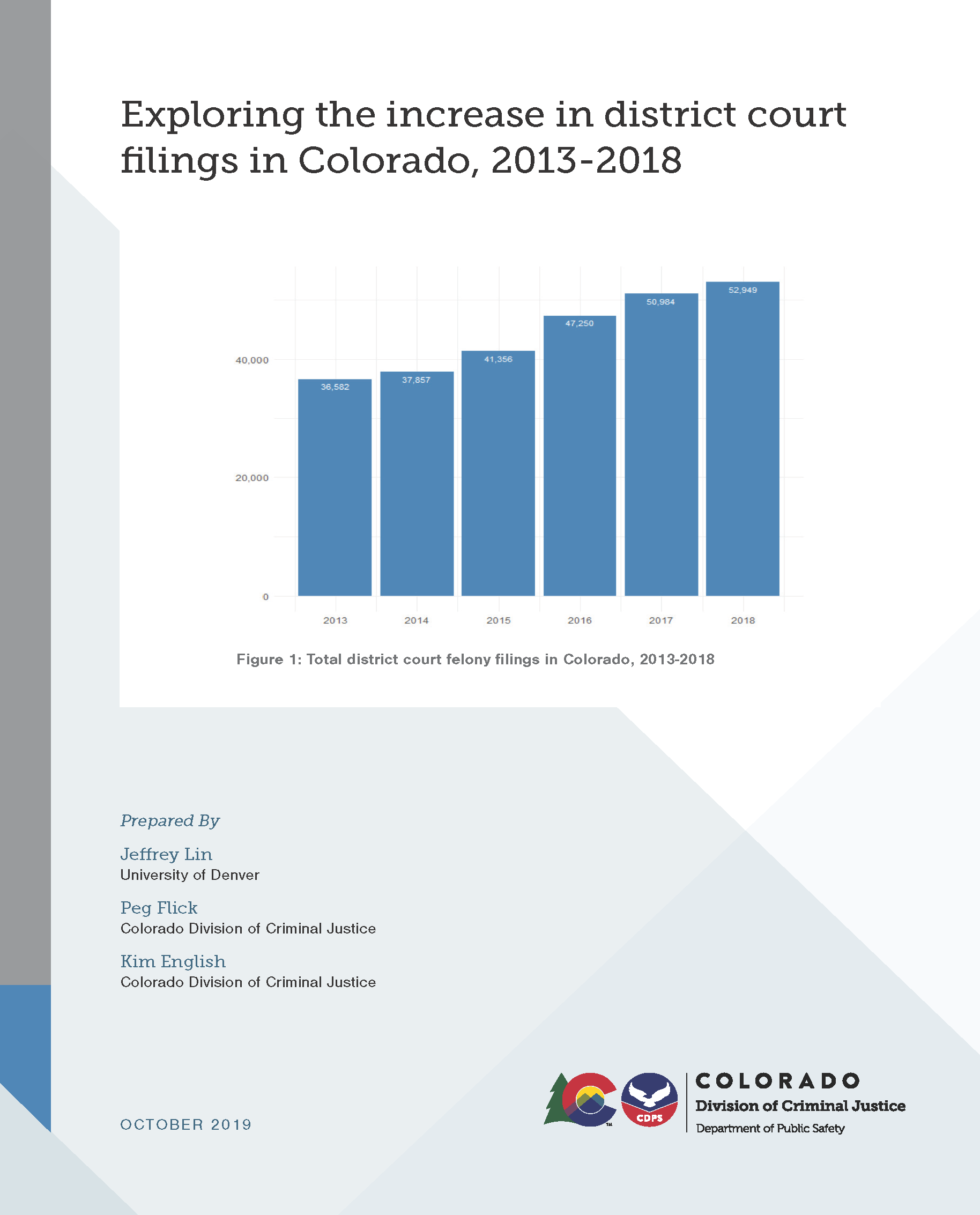 Exploring the Increase in District Court Filings in Colorado, 2013-2018 (October 2019)